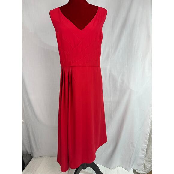 Lane Bryant Red Sleeveless Dress sz 20 lined, sexy, swingy, flattering - Picture 1 of 13